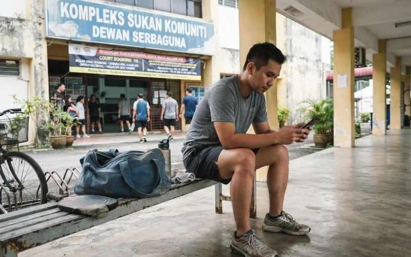 A new resident checking a map of nearby pickleball courts across different areas of Kuala Lumpur
