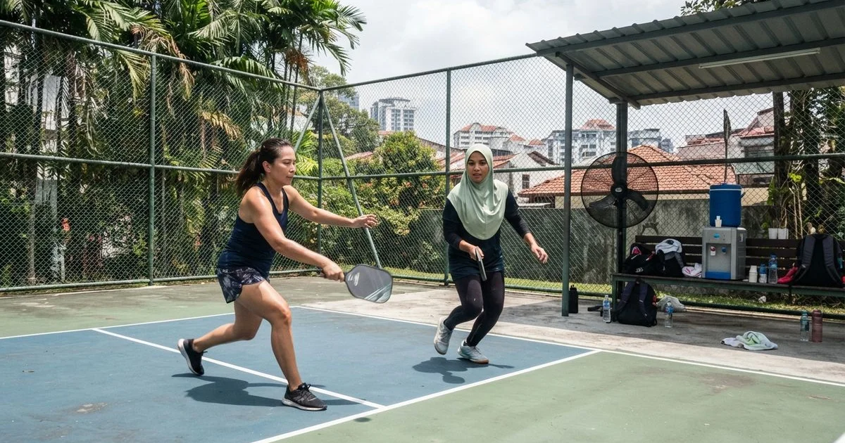 Playing pickleball outdoors in KL: heat, humidity and rain